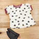 Lady Bugs Organic Cotton Puff Sleeve Tee-SQ7118808