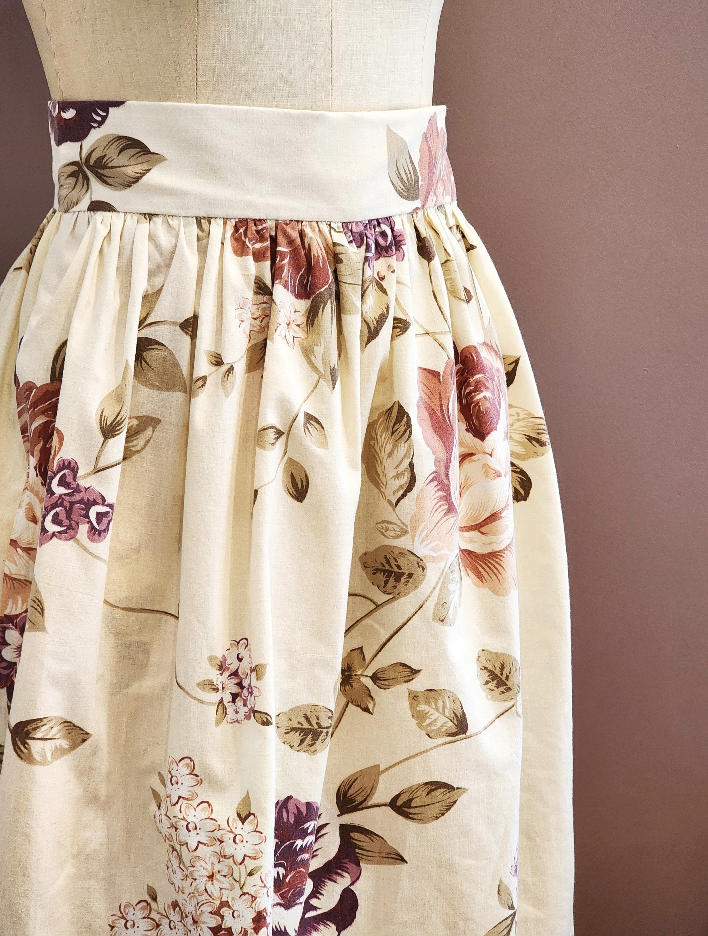 Zero Waste Skirt Gathered Peonies-SQ9698481