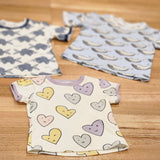 Smiley Hearts Organic Cotton Girls T-Shirt-SQ3262606